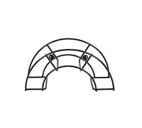 Sauvic Soporte para Manguera plastificado Negro pequeño, 36,5x13,5x19,5 cm.