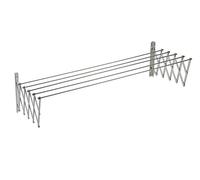 Sauvic Tendedero Extensible con fleje y 5 Varillas Acero Inoxidable 18/10 de 100 cm.