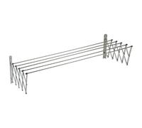 Sauvic Tendedero Extensible con fleje y 5 Varillas Acero Inoxidable 18/10 de 160 cm.