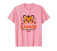 Savage But Cute About It Tiger Cub Paw Camiseta, Hombre, Rosado, XXL
