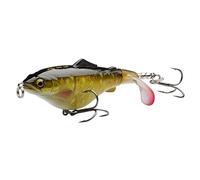 Savage Gear 3D Fat Smashtail - Señuelo de Pesca Topwater Plopper, Cebo Duro Flotante para Bass, Lucio, Musky, Perca, Pesca de Depredadores, Anzuelos Agudos, Agua Dulce y Salada Perca 8cm