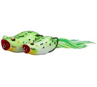 Savage Gear 3D Rana pop -Señuelo Topwater de cuerpo hueco para pescadores de depredadores, acción popping fuerte para Bass y Pike, pesca sin maleza en lagos de agua dulce, estanques y ríos Verde 5,5cm
