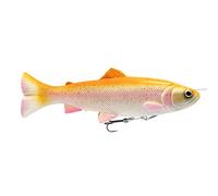 Savage Gear 4D Line Thru Pulsetail - Pescado de goma Swimbait, color: base albino, longitud: 25 cm, 202 g, hundimiento lento