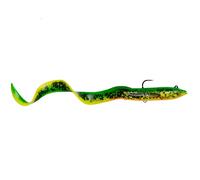 Savage Gear 4D Real Eel - Pez de Goma para Lucio, Color Firetiger, Longitud/Peso: 20 cm/38 g
