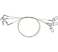 Savage Gear 7 x 7 anzuelos de acero con Snap 20 cm 0,27 mm 7 kg - Anzuelos de acero terminados, paquete de 3, anzuelos de acero para pesca de lucios, lucioperca y perca