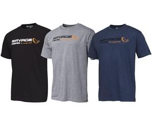 Savage Gear Camiseta con el Logotipo de la Firma - Camiseta de algodón de Primera Calidad para Pesca y Actividades al Aire Libre para Pescadores, campistas y Cazadores | Suave, Transpirable,XL