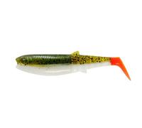 Savage Gear Cannibal Shad 15 cm 33 g - 2 gorros de goma, color: verde oliva naranja
