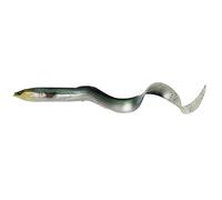 Savage Gear Cebo artificial de goma 3D Real EEL 20 cm Green Silver Bulk