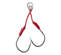 Savage Gear Double Bloody Assist Hook J Tamaño 1/0 hasta 3/0 2 unidades de ganchos para atrapadores (2/0)
