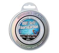 Savage Gear Hilo de fluorocarbono suave, 0.74mm 20m 28.7kg 63lb