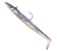 Savage Gear Sandeel V2-2 peces de goma + 1 cabeza de jig, tamaño/peso/color: 18 cm / 86 g / Blue Sandeel