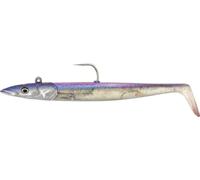 Savage Gear Sandeel V2 - Señuelo marino de goma con efecto de sonajero de cristal y sistema Pro Peg, juego grande de 27,5 cm - 275 g (Blue Sandeel)