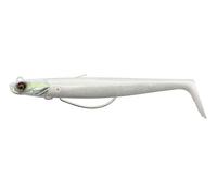 Savage Gear Sandeel V2 WL - Imitación de lanzón sin Algas con acción de pateo Vivo, Ideal para Peces Depredadores de Agua Salada como el Lucio, la lubina y la lucioperca Blanco Perla Plata 11.5 cm