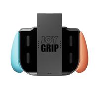 SAVAGE RAVEN by Skull & Co. JoyGrip for Nintendo Switch 2 Joy-con Controller: Rechargeable Handheld Joystick Remote Control Holder with Interchangeable Grips - Neon Blue & Red