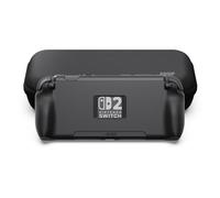 Savage Raven by Skull & Co. StandGrip Bundle for Nintendo Switch 2: Protective Case with Textured Grips Full Protection, Shock-Absorption Non-Slip and Anti-Scratch Cover (with Carrying Case)- Black