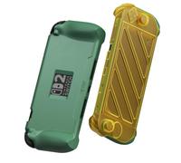 Savage Raven by Skull & Co. StandGrip Front Cover Bundle for Nintendo Switch 2: Protective Case with Textured Grips Full Protection and Hard-Shell Front Cover Handheld Design- Green+Yellow