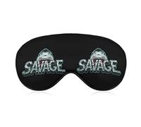 Savage Shark - Máscara para dormir, suave, con los ojos vendados, portátil, con correa ajustable para hombres y mujeres