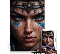 Savage Warrior Queen, Rompecabezas de 1000 Piezas para Adultos, Regalo Ideal para desarrollar la lógica y la Habilidad Juguete para Disfrutar de un Corte preciso y Elegante (50x75cm)