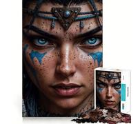 Savage Warrior Queen, Rompecabezas de 1000 Piezas para Adultos, Regalo Ideal para desarrollar la lógica y la Habilidad Juguete para Disfrutar de un Corte preciso y Elegante (50x75cm)