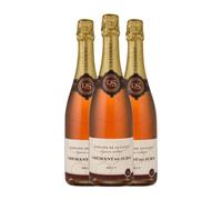 Savagny Crémant Rosado Brut Côtes du Jura Reserva 75 spumoso rosado (Caja de 3 Botellas de 75 cl)