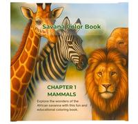 Savana Color Book: Savana Color Book - Mammals (Wild Animals Around the World - Ready for You to Color!)