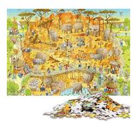 Savanna Safari Zoo Puzzles 1000 Piezas para Adultos Juego De Rompecabezas Decoración Cumpleaños Juegos Educativos Stress Relief Toy 1000pcs (75x50cm)