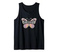 Savannah Butterfly - Georgia Floral Ciudad Nombre Palabra Arte Camiseta sin Mangas