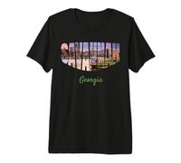 Savannah Georgia Paisaje Urbano Camiseta Premium