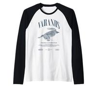 Savannah Monitor Ropa de Calle Moderna Guardián de Reptiles Camiseta Manga Raglan