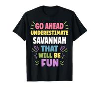 Savannah Personalized Women's Gift Custom Savannah Camiseta