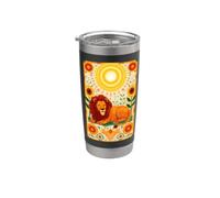 Savannah Predator Mane Roar Cat Wild Vaso térmico de acero inoxidable de doble pared