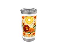 Savannah Predator Mane Roar Cat Wild Vaso térmico de acero inoxidable de doble pared
