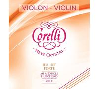 Juego de cuerdas de violín Corelli Crystal con Loop Forte 700F