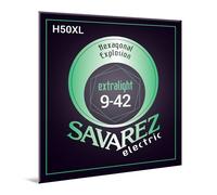 Savarez Hexagonal Explosion - Cuerdas para guitarra eléctrica - Electric Guitar Strings - Juego de 6 cuerdas - Envoltura de acero niquelado - H50XL Extra Light - .009-.042w