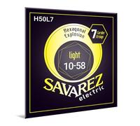 Savarez Hexagonal Explosion - Cuerdas para guitarra eléctrica - Electric Guitar Strings - Juego de 7 cuerdas - Enrollado de acero niquelado - H50L7 Light - .010-.058w
