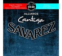 Cuerdas Savarez para guitarra clásica Alliance Cantiga, tensión mixta, azul-rojo, agudos normales, bajos altos, 510ARJ