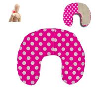 savasanas Saco térmico Cervical Fucsia - Topos 36 x 32 cm, Relleno con 600gr de Huesos de Cereza orgánica, con Funda Lavable en Lavadora, para microondas y congelador