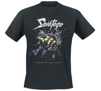 Savatage Power of The Night Hombre Camiseta Negro XXL 100% algodón Vorne Bedruckt Regular