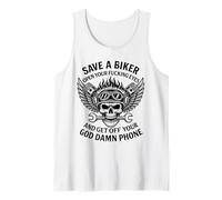Save A Biker - Abre LOS Ojos Y BAJE TU TELÉFONO Camiseta sin Mangas