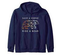Save a Horse Ride a Bear LGBT Gay Bears Sudadera con Capucha, Unisex para Adultos, Azul Marino, L