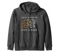Save a Horse Ride a Bear LGBT Gay Bears Sudadera con Capucha, Unisex para Adultos, Jaspeado Oscuro, L