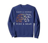 Save a Horse Ride a Bear LGBT Gay Bears Sudadera, Unisex para Adultos, Azul Marino, L