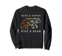 Save a Horse Ride a Bear LGBT Gay Bears Sudadera, Unisex para Adultos, Negro, L