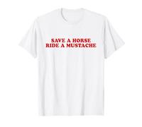 Save A Horse Ride A Mustache Y2k Aesthetic Funny Camiseta