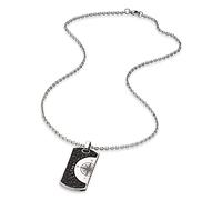 SAVE BRAVE Habana - Collar para hombre de acero inoxidable con brújula colgante, cierre de mosquetón, longitud: 50 + 10 cm, sin níquel ni plomo, incluye embalaje para joyas, 60cm, Acero inoxidable, No