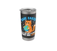 Save Earth Es el único planeta que tiene gatos Vaso térmico de acero inoxidable de doble pared