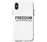 Save Freedom Terms and Conditions Apply America Land of Free Carcasa para iPhone X/XS