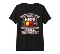 Save Hundredlives You'Re A Firefighter Fireman Firefighters Camiseta Premium