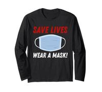 Save Lives Wear a Mask Manga Larga