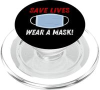Save Lives Wear a Mask PopSockets PopGrip para MagSafe